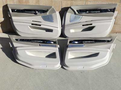 BMW Door Panel Set Oyster Leather, Front, Rear, Left, Right 51419160873 13-15 F01 740i 750i